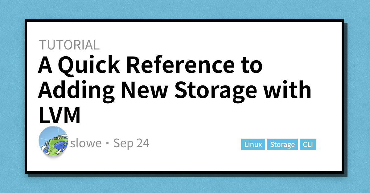 Adding Storage